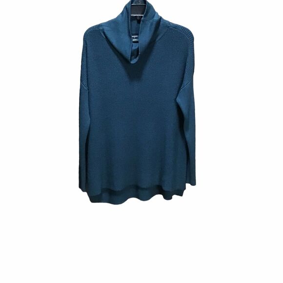 Devotion by Cyrus Sweater Womens Size Small  Cowl Neck Chunky Knit Teal Blue New - Picture 11 of 15